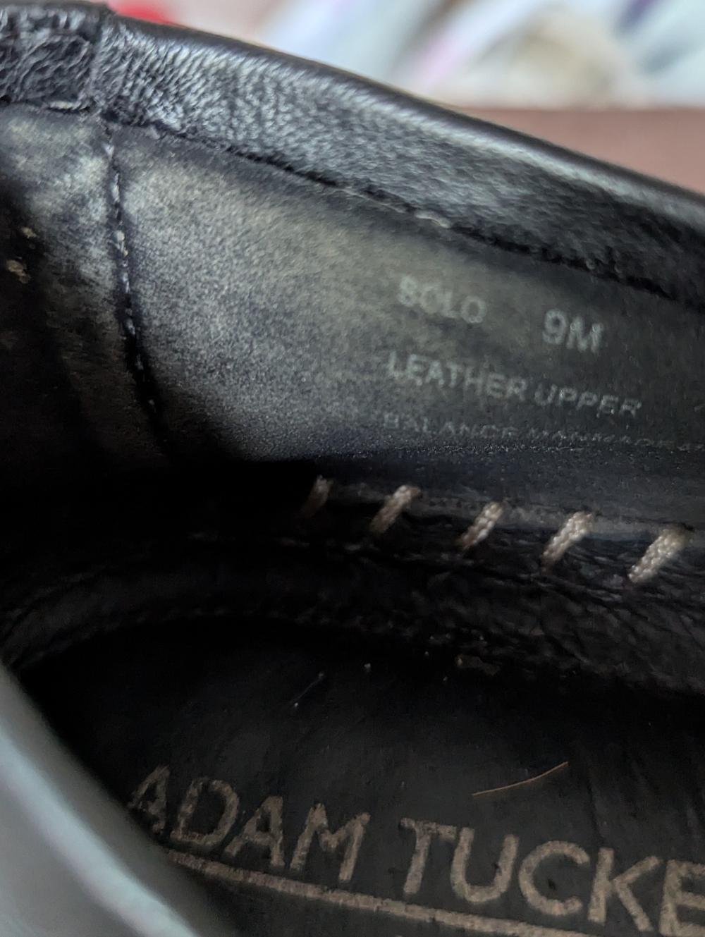 Adam Tucker Me Too Solo Black Leather Loafers Women’s Size 9M Slip On Moc Flats - Picture 3 of 5